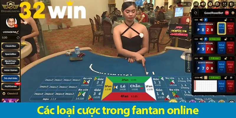 Các loại cược và cách phân tích xác suất trong trò chơi Fan tan live