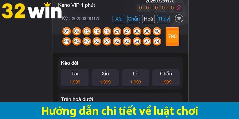 Keno trực tiếp: Trò chơi số học lôi cuốn và đáng tin cậy tại 32WIN