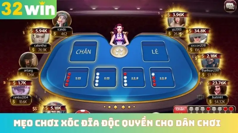 Mẹo chơi xóc đĩa độc quyền cho dân chơi 32WIN